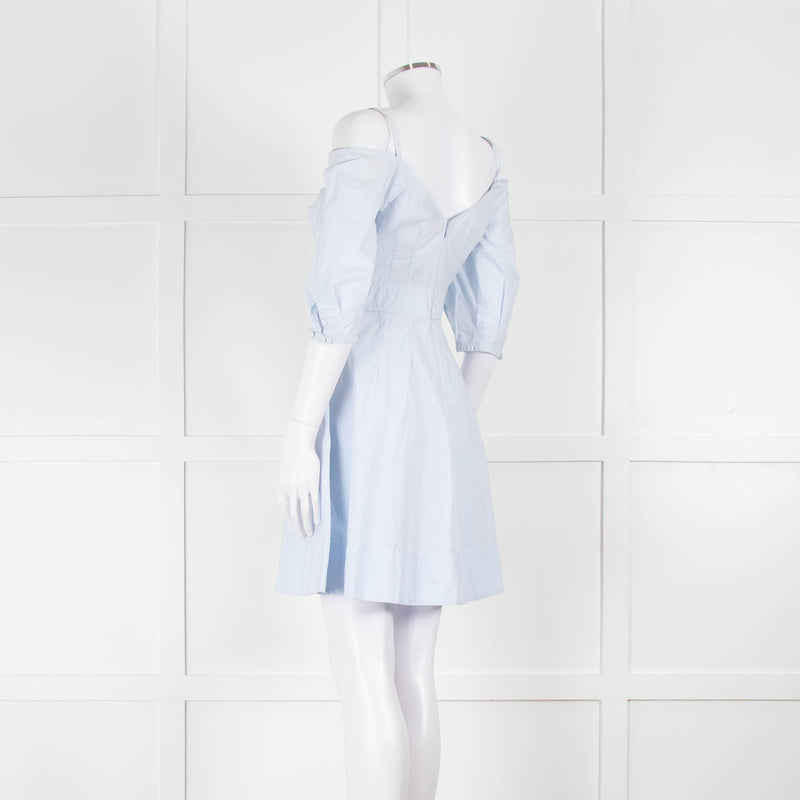 Derek Lam 10 Crosby Pale Blue Cotton Short Dress