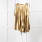 A.L.C Gold Pleated Skirt