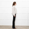 Naadam Putty Grey Cable Knit Arm Wool/Cashmere Mix Cardigan