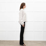 Naadam Putty Grey Cable Knit Arm Wool/Cashmere Mix Cardigan