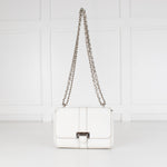 Aspinal of London Small White Lottie Bag With Silver Hardware