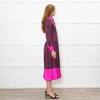 House of Holland Pink And Burgandy Silk Dress