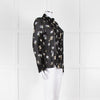 Dorothee Schumacher Black Floral Collared Sheer Shirt