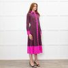 House of Holland Pink And Burgandy Silk Dress