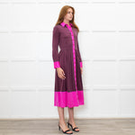 House of Holland Pink And Burgandy Silk Dress