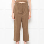 The Editor's Market Khaki Pleated Trousers
