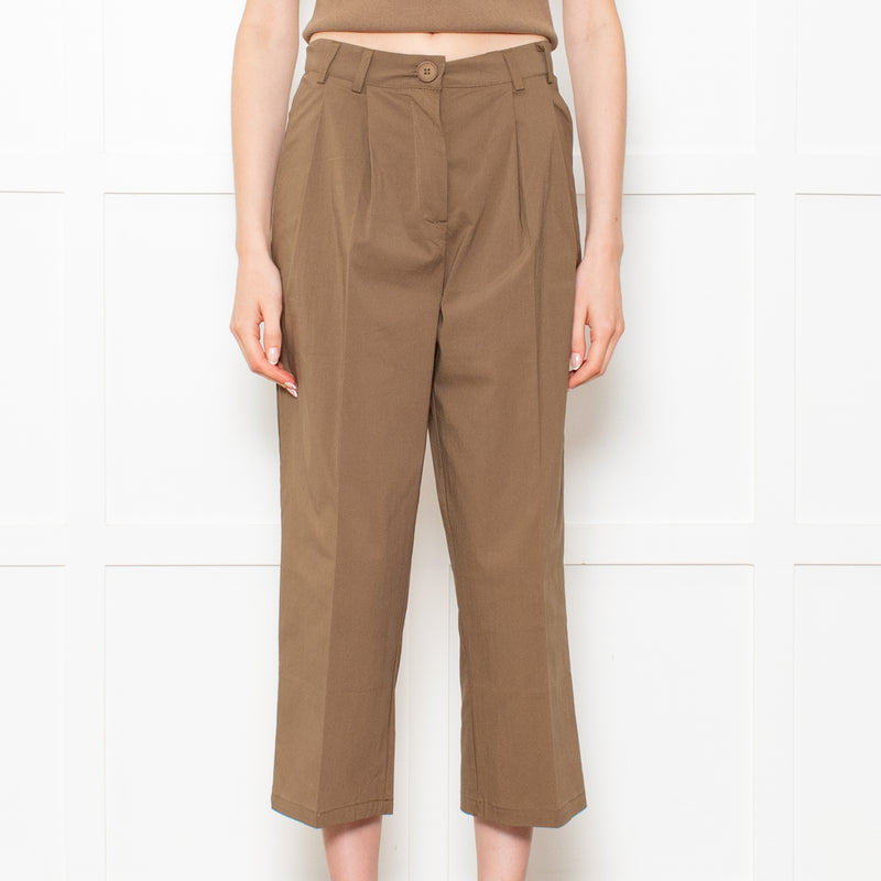 The Editor's Market Khaki Pleated Trousers