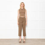 The Editor's Market Khaki Pleated Trousers