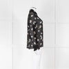 Dorothee Schumacher Black Floral Collared Sheer Shirt