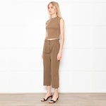 The Editor's Market Khaki Pleated Trousers