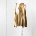 A.L.C Gold Pleated Skirt