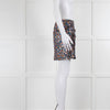 Sezane Silver Blue Copper Sequin Wrap Mini Skirt With Top