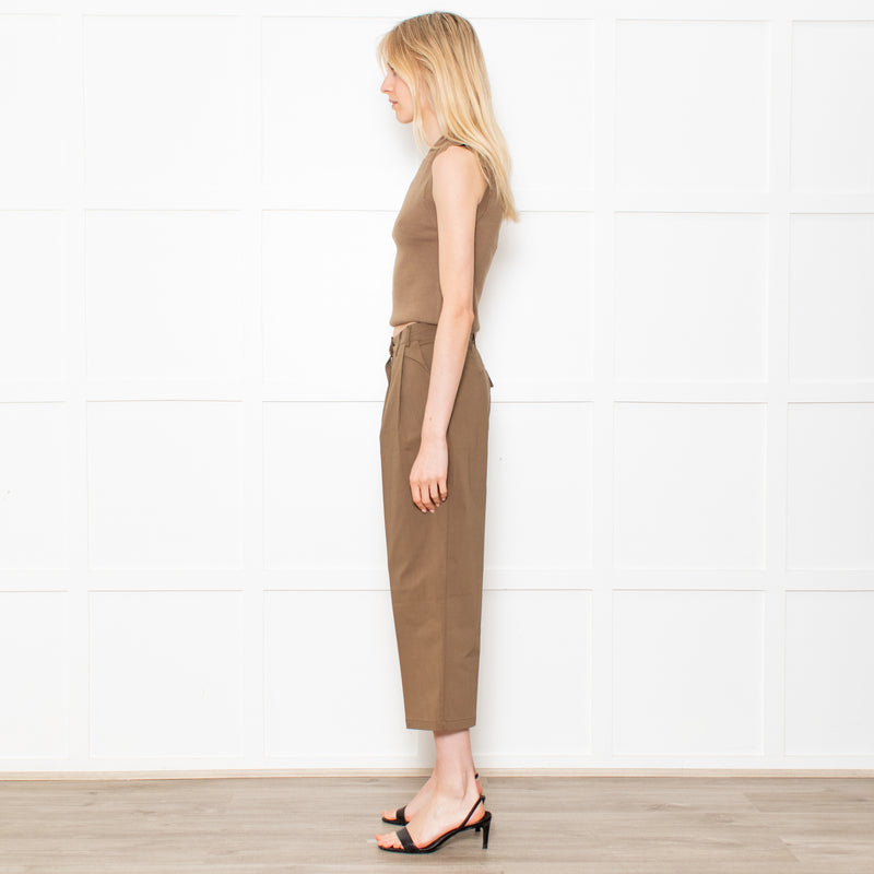 The Editor's Market Khaki Pleated Trousers