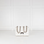 Aspinal of London Small White Lottie Bag With Silver Hardware