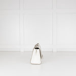 Aspinal of London Small White Lottie Bag With Silver Hardware