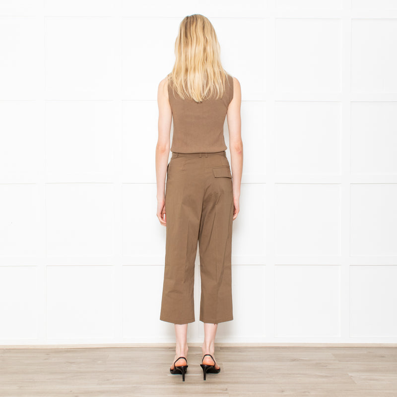 The Editor's Market Khaki Pleated Trousers