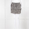 Ikks Black White Print Mini Skirt
