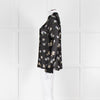 Dorothee Schumacher Black Floral Collared Sheer Shirt
