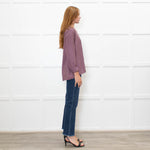 The Great Burgundy Silk Top With White Stars