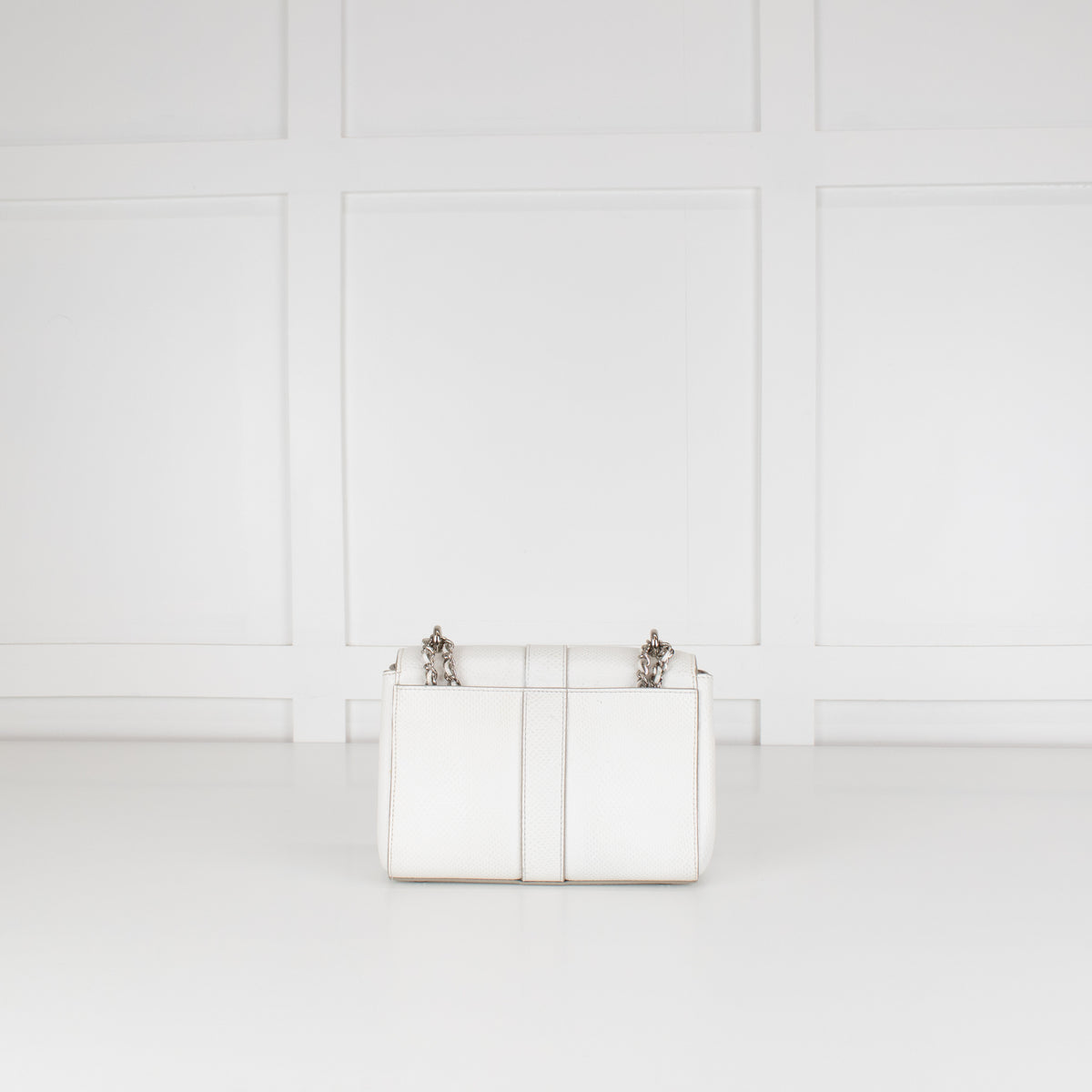Aspinal of London Small White Lottie Bag With Silver Hardware