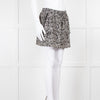 Ikks Black White Print Mini Skirt