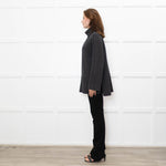ME + EM Grey Chunky Knit Merino Wool Turtle Neck