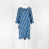 Altea Blue Geometric Print Shift Dress