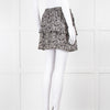 Ikks Black White Print Mini Skirt