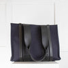 Chloe Navy Blue Medium Woody Tote