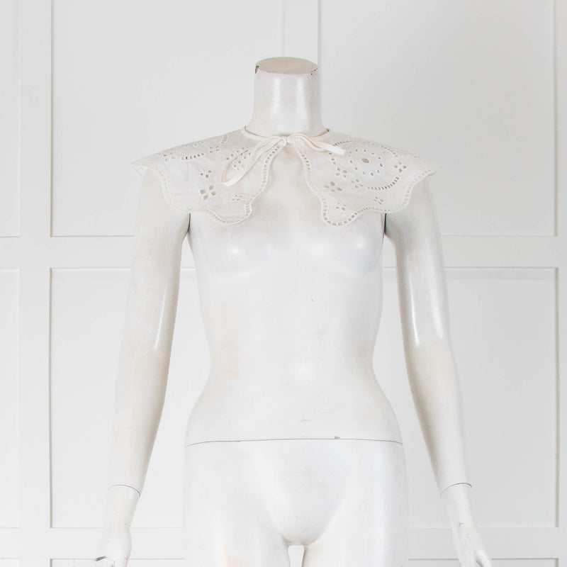 Ganni White Frill Collar