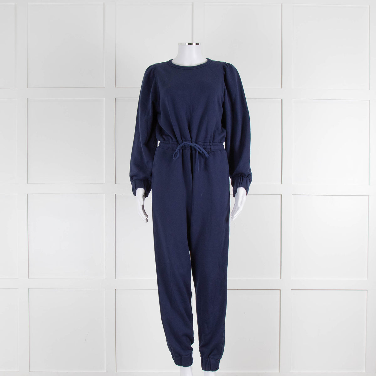 Madeleine Thompson Blue Cotton Sweatshirt Jumpsuit