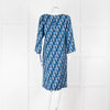Altea Blue Geometric Print Shift Dress