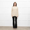 Joseph Oatmeal Round Neck Jumper