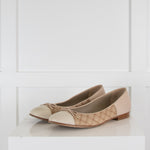 Chanel Beige Woven Ballerina Flats