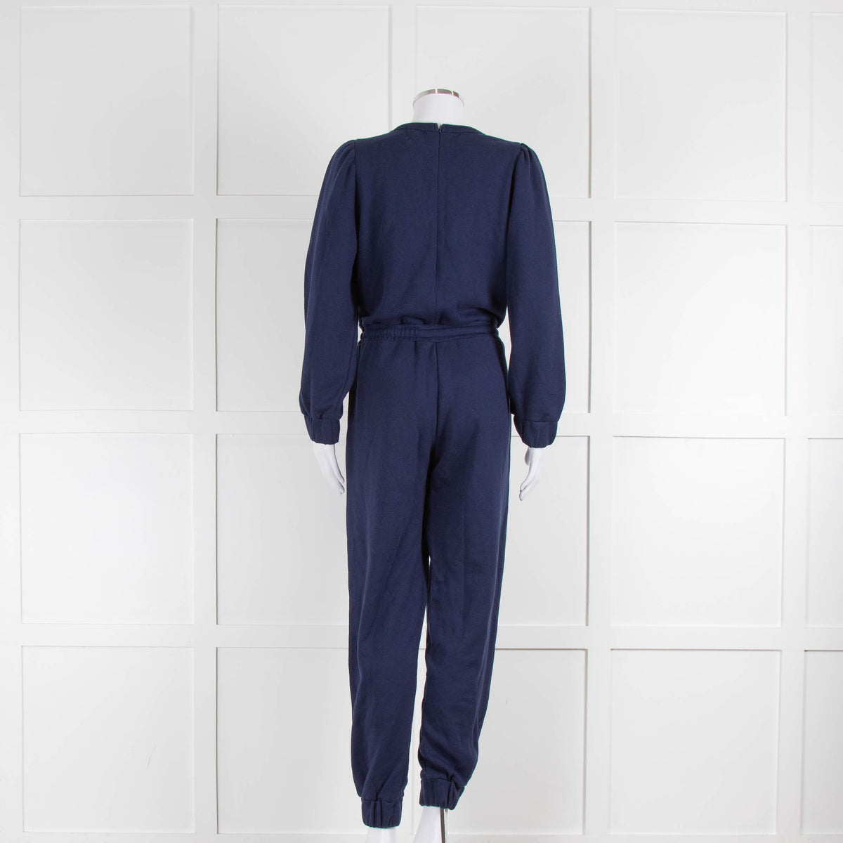 Madeleine Thompson Blue Cotton Sweatshirt Jumpsuit