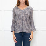 Steffen  Schraut Black And White Silk Speckled Top