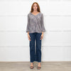 Steffen  Schraut Black And White Silk Speckled Top