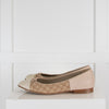 Chanel Beige Woven Ballerina Flats