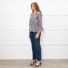 Steffen  Schraut Black And White Silk Speckled Top