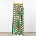 Camilla Green Yellow Silk Elasticated Waist Trousers