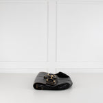 Luella Black Leather Gold Hardware Clutch Bag