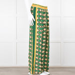 Camilla Green Yellow Silk Elasticated Waist Trousers
