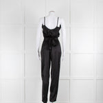 Ridley Black Sleeveless Satin Jumpsuit