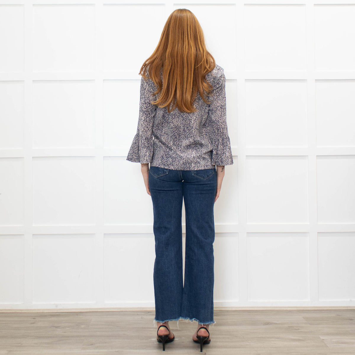 Steffen  Schraut Black And White Silk Speckled Top