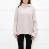 Podeny Putty Chunky Knit Polo Neck