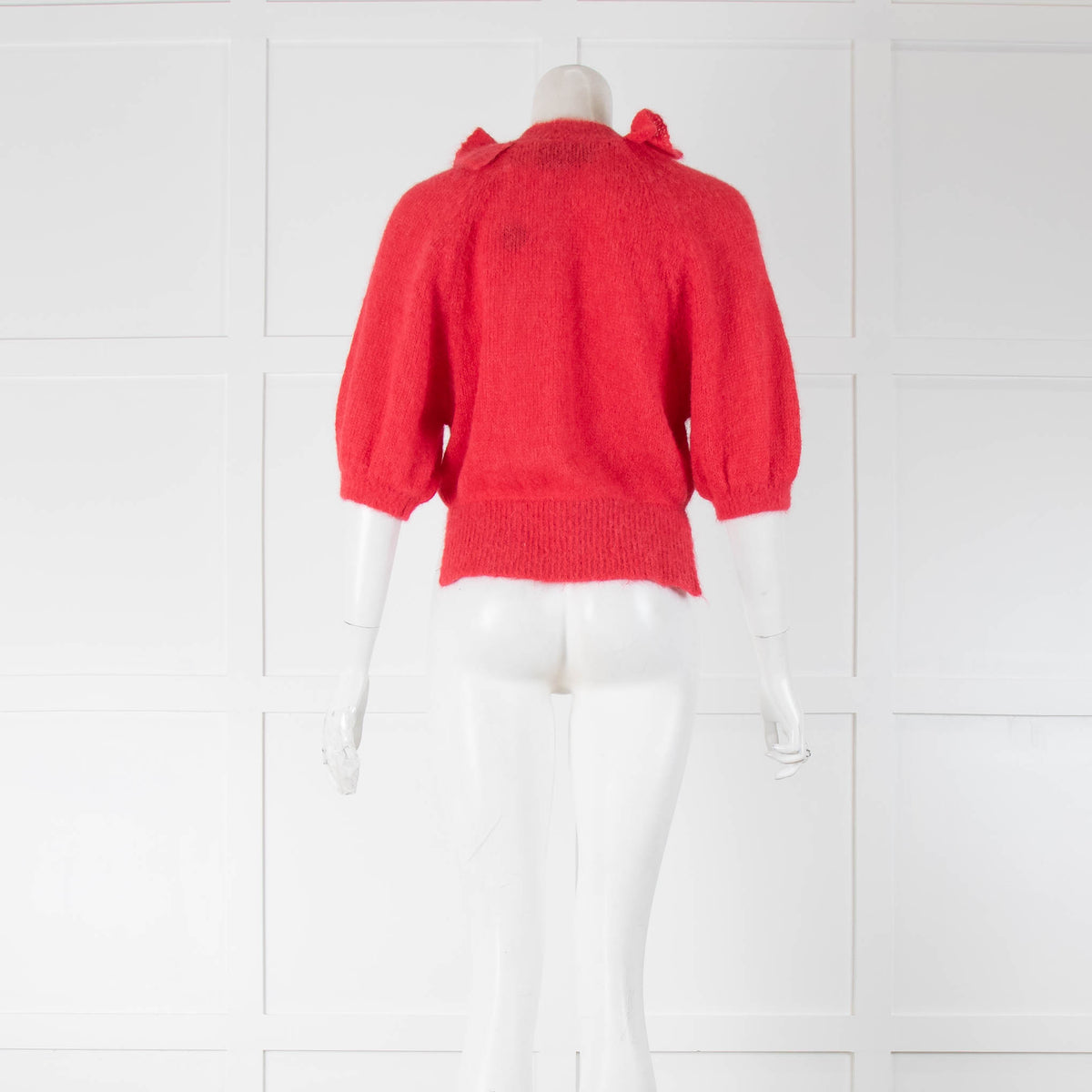 Simone Rocha Raspberry Mohair Short Cardigan