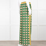Camilla Green Yellow Silk Elasticated Waist Trousers