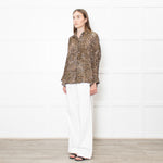 The Kooples Leopard Print Collared Shirt