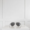 Linda Farrow Silver Aviator Sunglasses