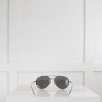 Linda Farrow Silver Aviator Sunglasses